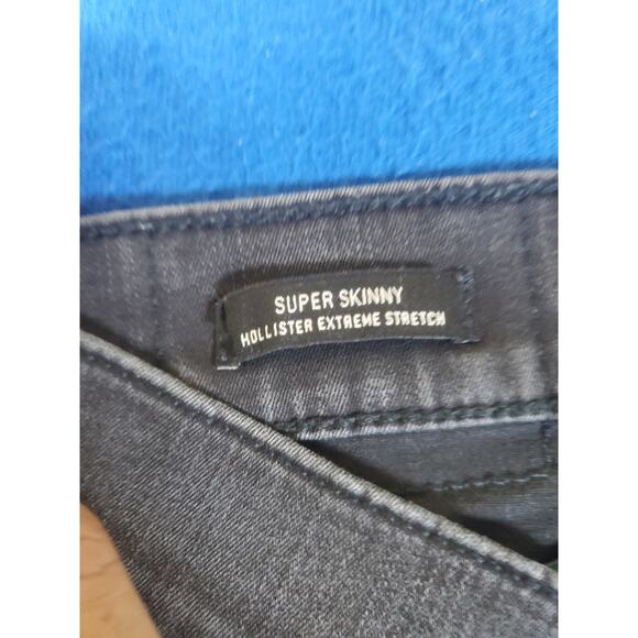 Hollister Women's Black Denim Jeans Size 28 Super Skinny Exteme Strech - Picture 4 of 16